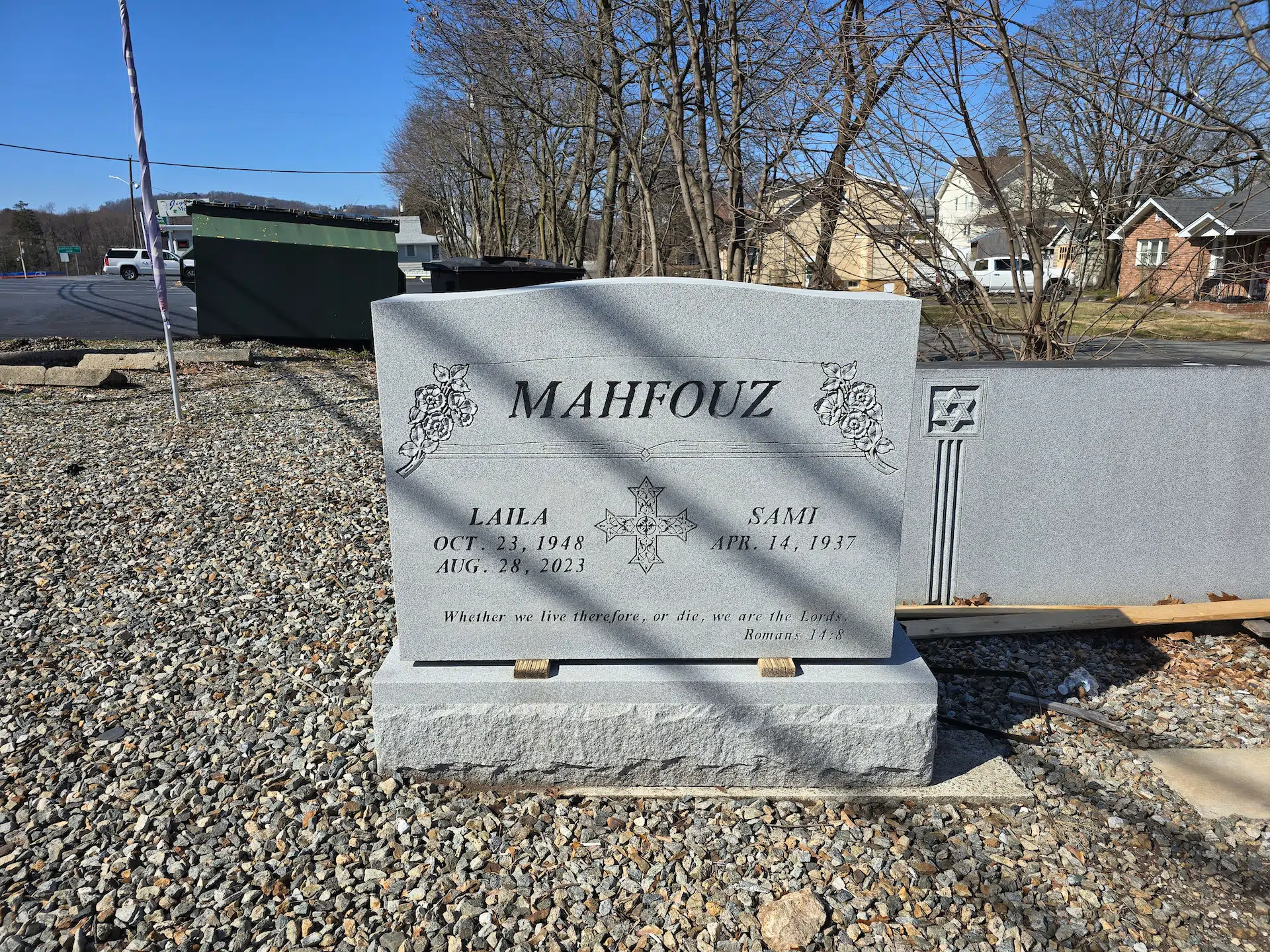 Granite Headstone Design hand-carved by NJ Gravestone Designs in NJ — image 1
