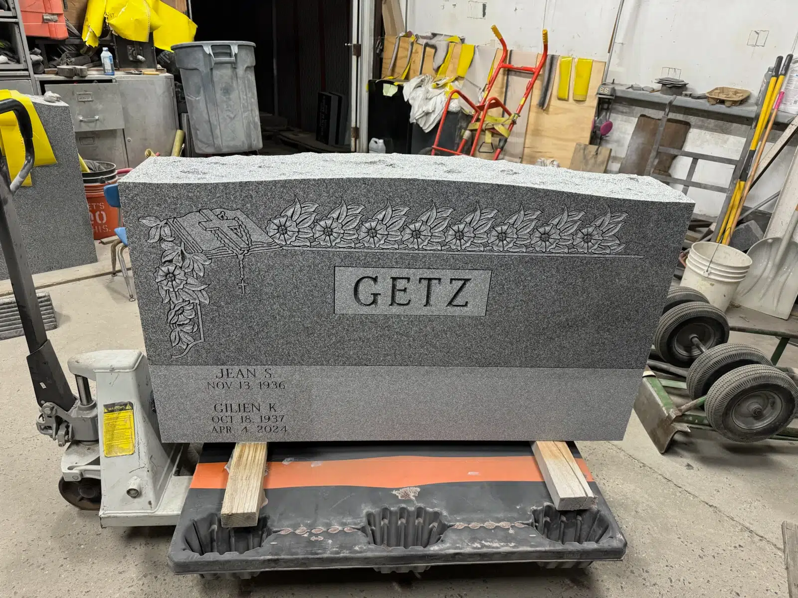 Granite Headstone Design hand-carved by NJ Gravestone Designs in NJ — image 5
